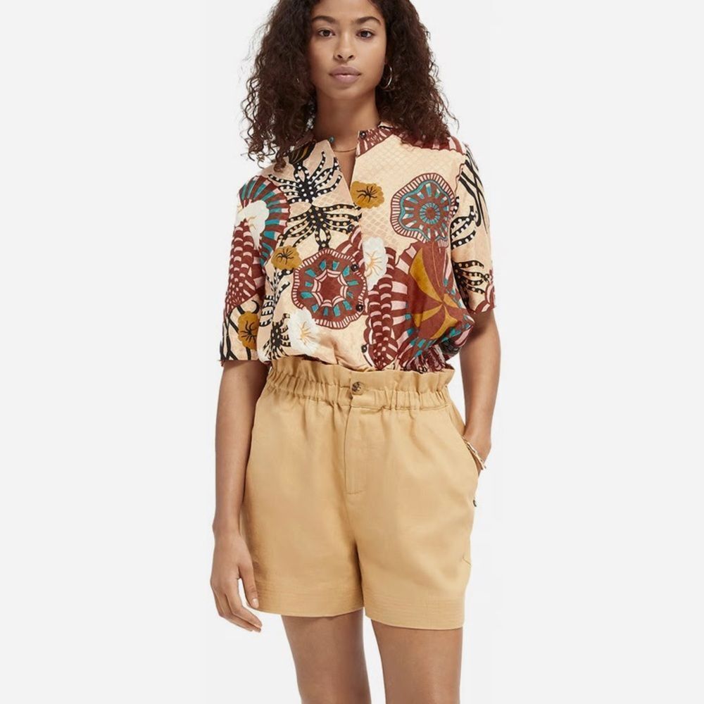 SCOTCH & SODA Elasticated Linen Shorts size extra small new with tags